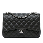Black Leather Chanel Shoulder Bag