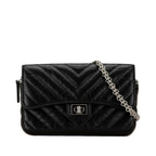 Black Leather Chanel Crossbody Bag