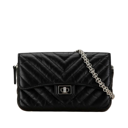 Black Leather Chanel Crossbody Bag