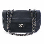 Black Leather Chanel Crossbody Bag