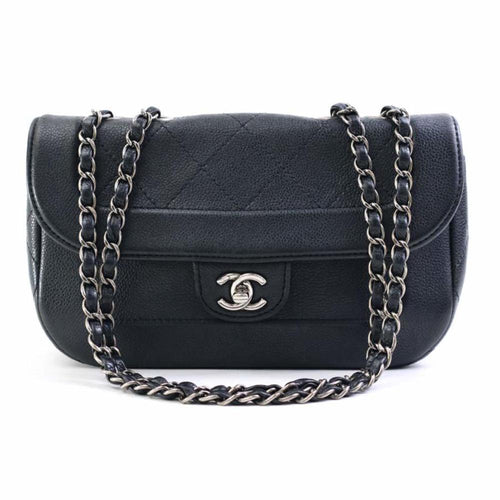 Black Leather Chanel Crossbody Bag