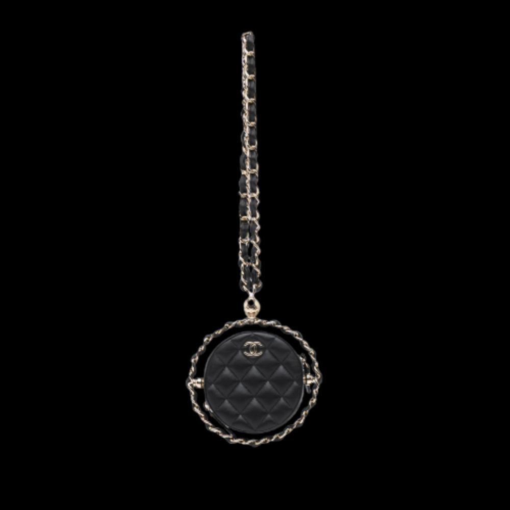 Black Leather Chanel Crossbody Bag