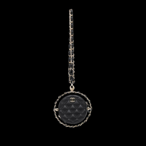 Black Leather Chanel Crossbody Bag