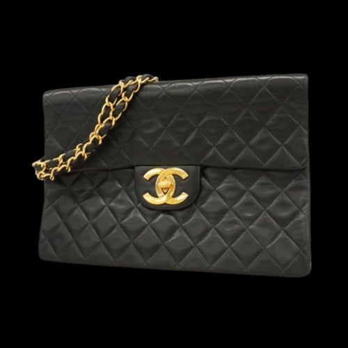 Black Leather Chanel Crossbody Bag