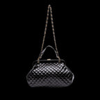 Black Leather Chanel Shoulder Bag
