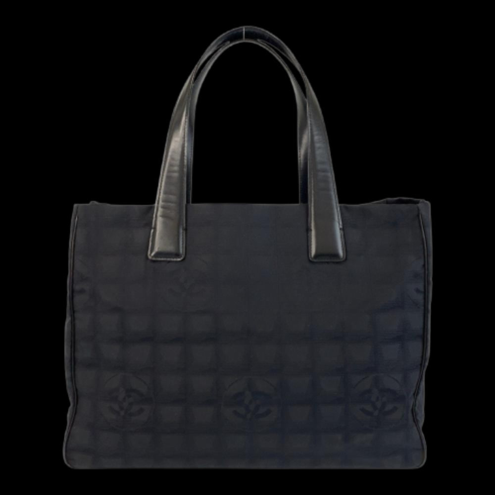 Black Leather Chanel Travel Line