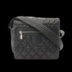 Black Leather Chanel Crossbody Bag