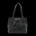 Black Leather Chanel Shoulder Bag