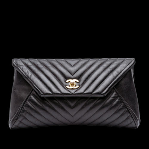 Black Leather Chanel Flap Bag