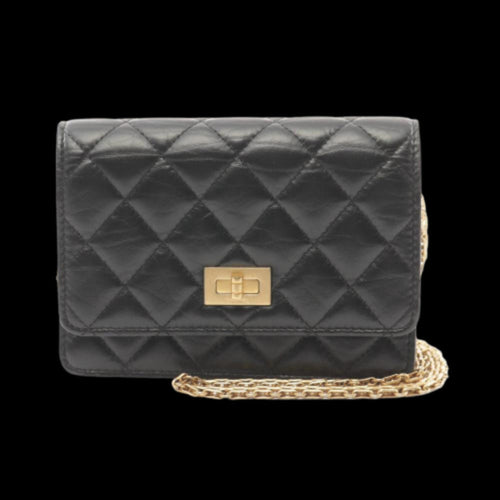 Black Leather Chanel Crossbody Bag