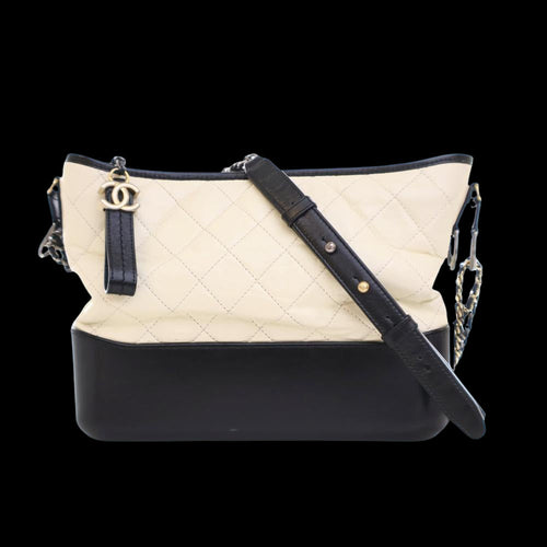 Black Leather Chanel Shoulder Bag