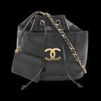 Black Leather Chanel Crossbody Bag