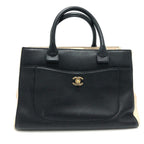 Black Leather Chanel Shoulder Bag