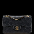 Black Leather Chanel Flap Bag