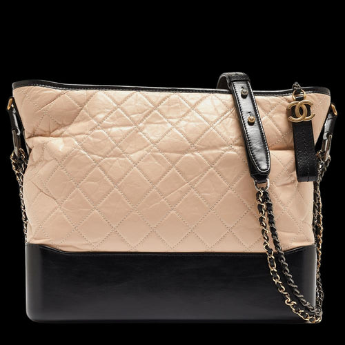 Black Leather Chanel Shoulder Bag