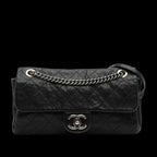 Black Leather Chanel Flap Bag