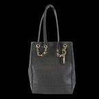 Black Leather Chanel Shoulder Bag