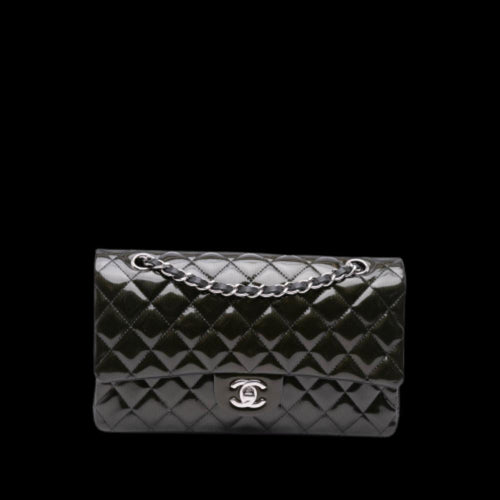 Black Leather Chanel Flap Bag