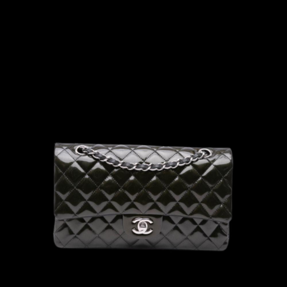Black Leather Chanel Flap Bag