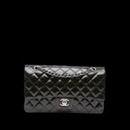 Black Leather Chanel Flap Bag