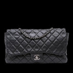 Black Leather Chanel Flap Bag