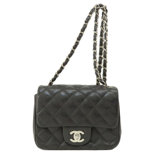 Black Leather Chanel Shoulder Bag