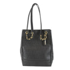 Black Leather Chanel Shoulder Bag