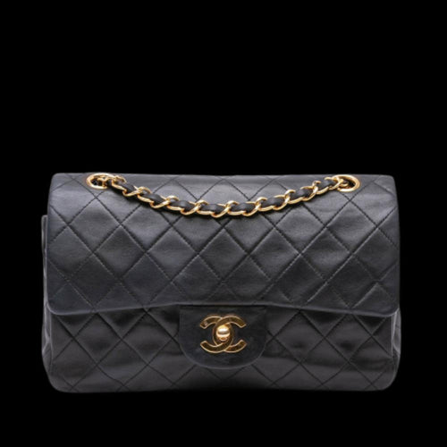 Black Leather Chanel Flap Bag