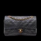 Black Leather Chanel Flap Bag
