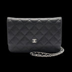 Black Leather Chanel Crossbody Bag