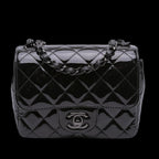 Black Leather Chanel Flap Bag