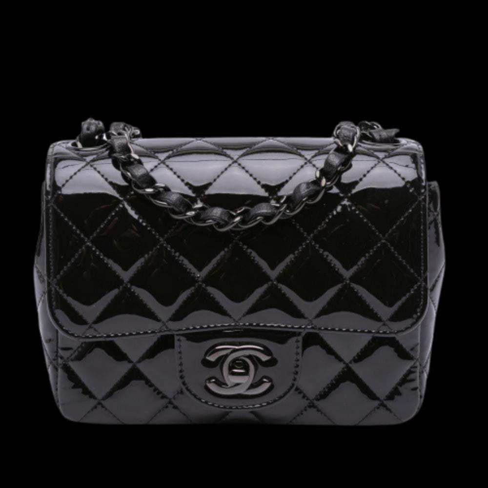 Black Leather Chanel Flap Bag