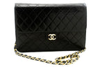 Black Leather Chanel Crossbody Bag