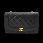 Black Leather Chanel Shoulder Bag