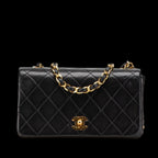 Black Leather Chanel Crossbody Bag