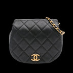 Black Leather Chanel Crossbody Bag