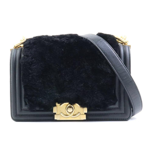 Black Leather Chanel Crossbody Bag