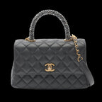 Black Leather Chanel Flap Bag