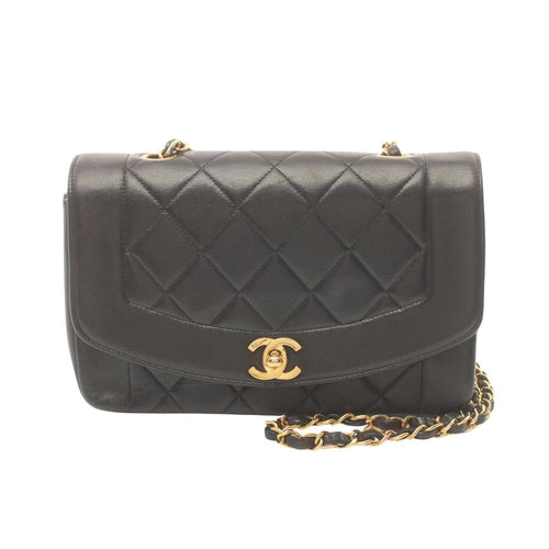 Black Leather Chanel Shoulder Bag