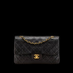 Black Leather Chanel Flap Bag