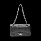 Black Leather Chanel Flap Bag