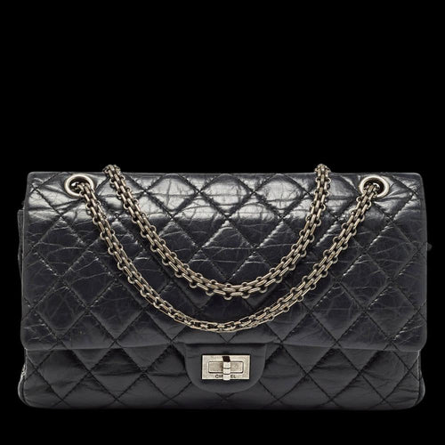 Black Leather Chanel Flap Bag
