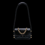 Black Leather Chanel Flap Bag