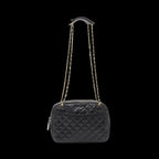 Black Leather Chanel Shoulder Bag