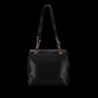 Black Leather Chanel Shoulder Bag