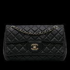 Black Leather Chanel Flap Bag