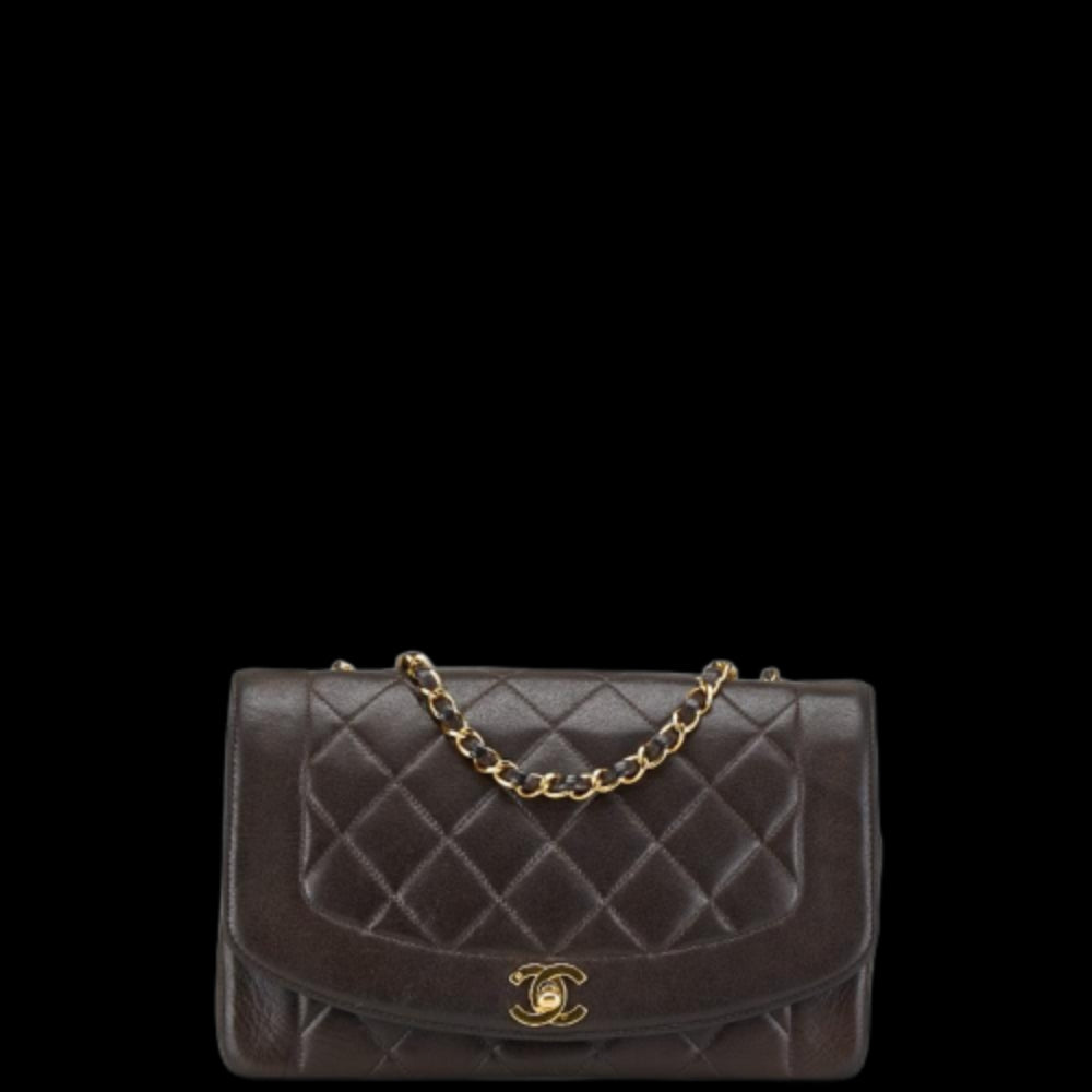 Black Leather Chanel Flap Bag