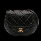 Black Leather Chanel Flap Bag