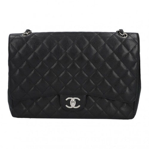 Black Leather Chanel Flap Bag