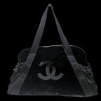 Black Leather Chanel Shoulder Bag